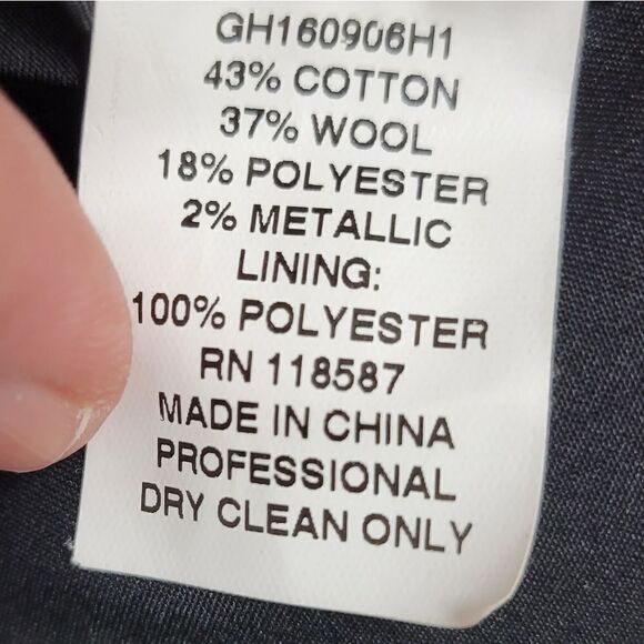 Grey Jason Wu Embroidered Face Crop Moto Jacket Size 8 - Picture 7 of 7